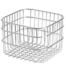 304 Stainless Steel Wire Mesh Fruit Basket Colander, 2.5L Countertop Storage Organizer for Fruits, Vegetables, Snacks
