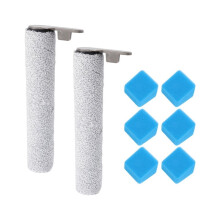 8PCS Roller Brush & Sponge Set for JONR ED12 Pro Floor Scrubber Replacement Parts Main Brush Sponge