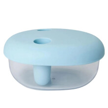 2-in-1 No-Mess Snack Container, Silicone Box with Lid, Keep Hands Clean and Snacks Fresh Portable Food Storage
