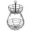 Stackable Ventilated Double Layer Snacks Basket Removable Designs Sturdy Iron Construction Includes Banana Hanger 1