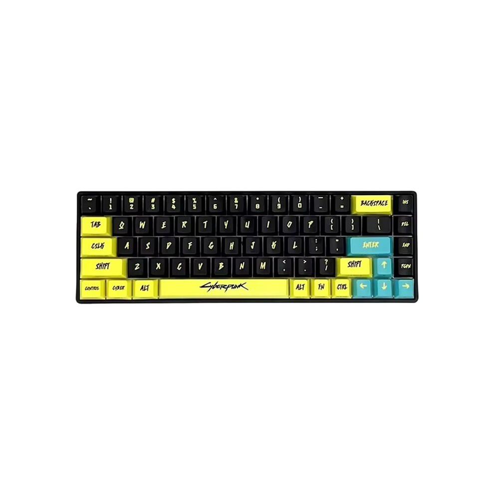 129 Keys Cyberpunk Keycap Set, Profile,Side-Engraved, Translucent Pbt Keycaps,Custom Adapted For Keyboards 4712494421075