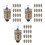 300Pièces Mini Ampoules Verre Métal Pour Modèles 4