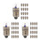 300Pièces Mini Ampoules Verre Métal Pour Modèles 5