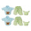 4Sets Cotton Doll Clothes with Hat for 10 Inch Dolls 2