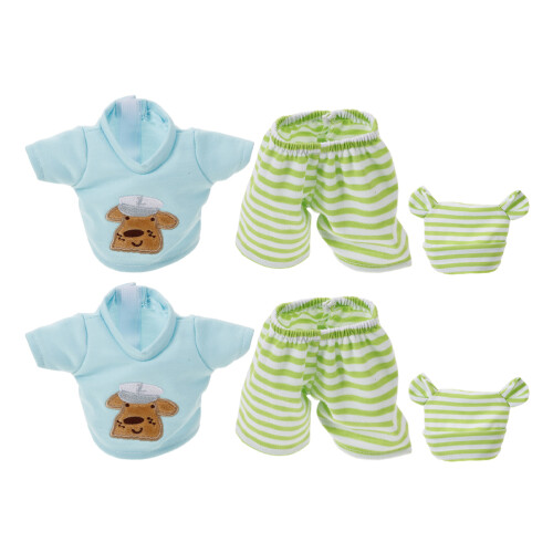 4Sets Cotton Doll Clothes with Hat for 10 Inch Dolls 1