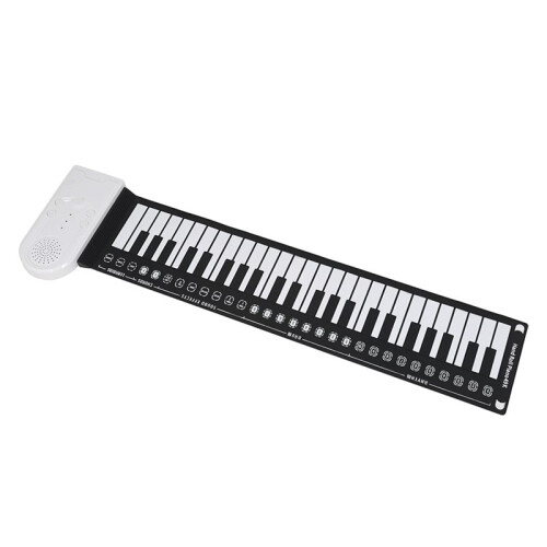 Portable 49-Key Hand Roll  Piano for Beginners, Foldable Silicone Keyboard