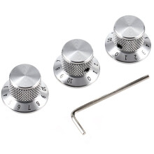 3 Perillas de Guitarra con Potenciómetro Indicador, Perillas de Control de Volumen y Tono, Perillas Universales Tipo Sombrero de Copa para Guitarra