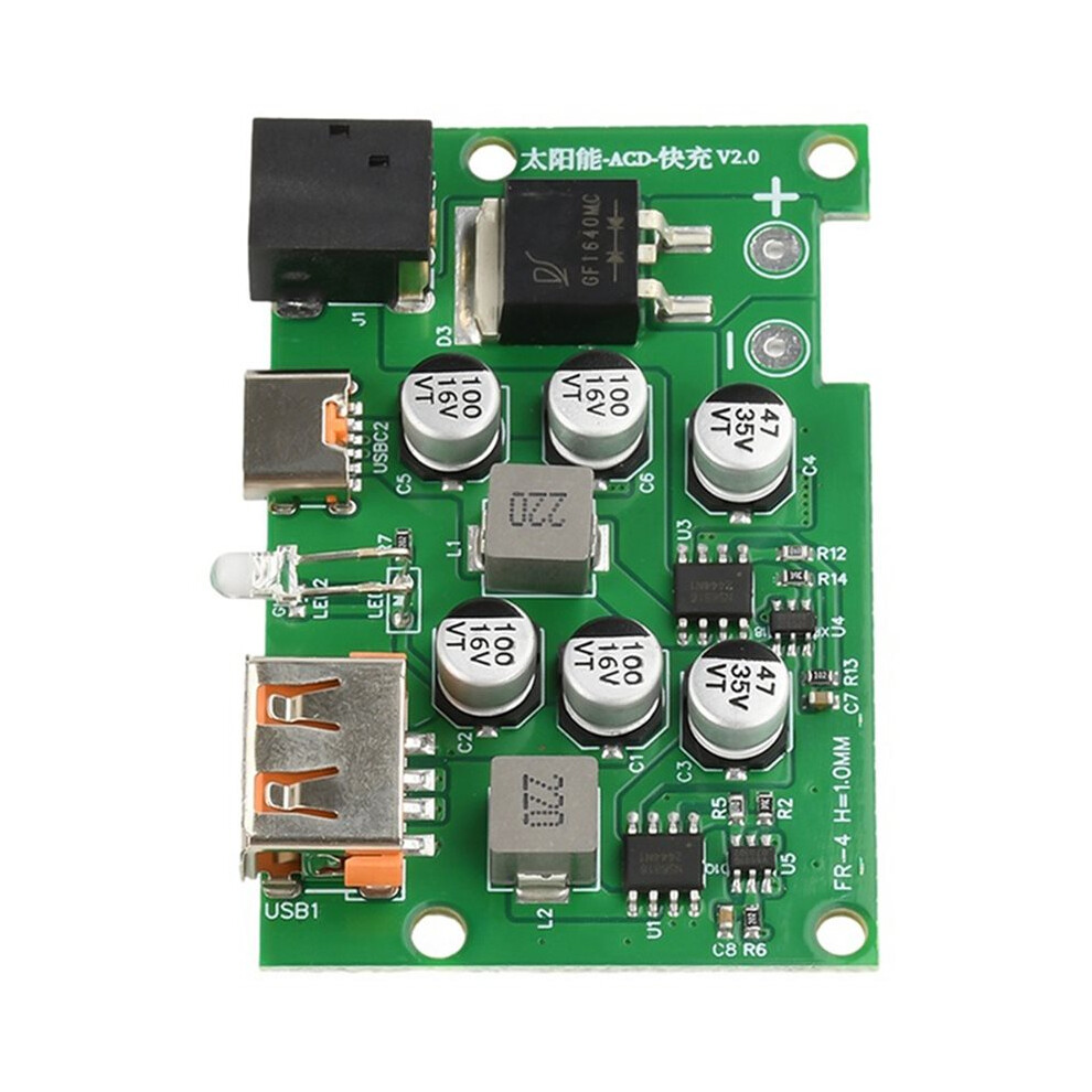 Mppt Solar Controller With Voltage Stabilizer, Inverter,Quick Charge Qc2.0/3.0,Type-C & Output For Diy Solar Chargers 4711262709353