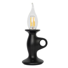Retro Lampa Biurkowa Dekoracja Vintage Świece Akumulatorowe Oświetlenie Ambiente do Domu Czarny
