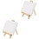 2Sets Mini Holz Staffelei Weiß Display Malerei Halter 4
