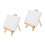 2Sets Mini Holz Staffelei Weiß Display Malerei Halter 5