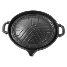 Padella per Griglia In Ghisa per Bistecche, per Grigliate All'Aperto, Piastra per Barbecue Antiaderente, Piastra per Friggere per Cucinare