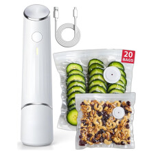 Compact Vacuum Sealer for Food Powerful Handheld Vacuum Sealer Machine, Seal Meal Saver, Portable Food Sealer 20 Bags