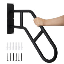 Hand Rails for Outdoor Steps & Elderly,U-Shape Wall Mount Stair Railing, Porch, Deck, Garage & Garden Grab Bar