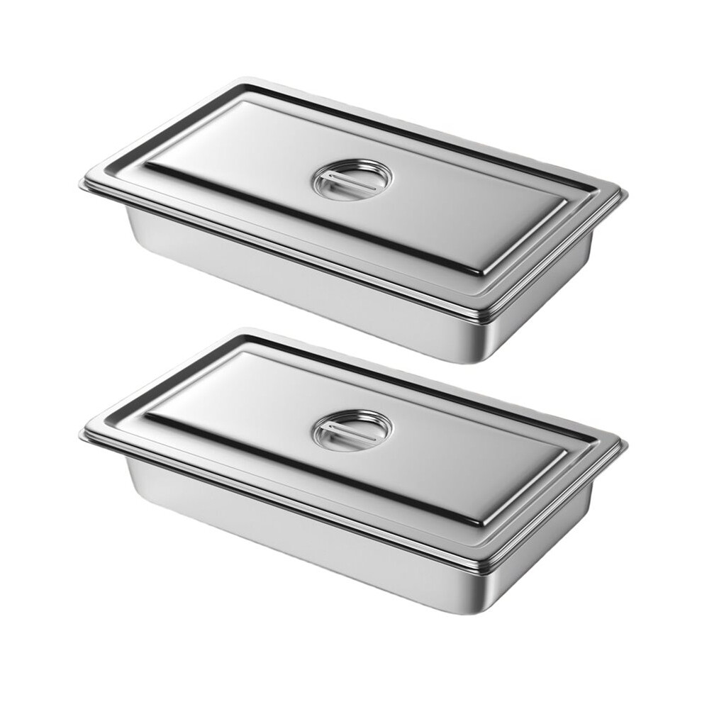 Saudism Pan, Full Size Steam Table Pan Stainless Steam Table Pan With Lid Full Size Food Pan Stainless Steel Buffet Pan