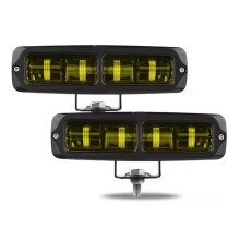 2Pcs 6Inch Yellow LED Light Bar 4200K for Motorcycle ATV SUV UTV Truck 12V 24V
