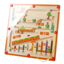 Magnetisches Digitales Perlenlabyrinth für Kinder: Zahlen- und Farbklassifizierungsspielzeug, Zähl- und Erkennungsspiele, Bedienungspuzzles