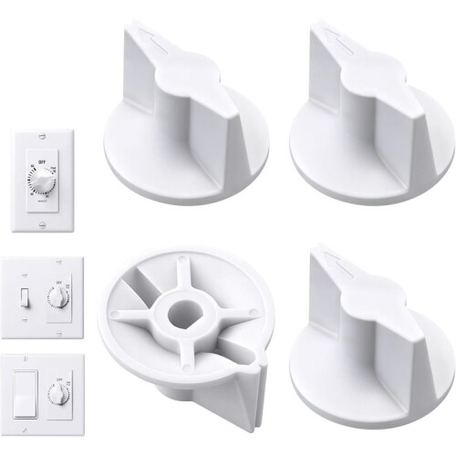4 Pack Timer  Knob Replacement Wound Compatible for 146MT574 Timer Knob, FD Series Spring Wound Timer