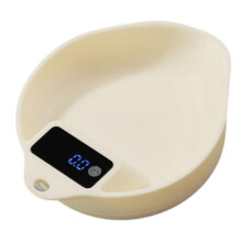 Coffee Bean Electronic Scale Bean Tray Baking Scales LED Digital Display Portable Scales for Kitchen Household Beige