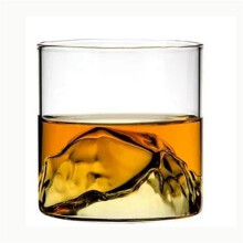 3D Mountain Whiskey Glass Glacier Old Fashioned Whisky Rock Glasses Whiskey-Glass Wooden Gift Box Vodka Cup Wine Tumbler