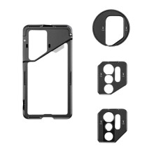 For S25 Ultra Phone Cage Mobile Video Rig Phone Stabilizer with 67mm Filter Adapter Compatible with