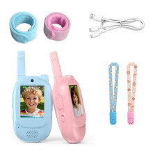 Walkie-Talkies de Vídeo para Crianças, Pacote com 2 Unidades, Brinquedos Portáteis para Crianças, Jogos em Família, Atividades Ao Ar Livre,
