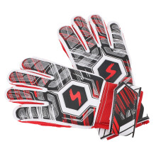 1 paio di guanti da portiere per bambini taglia 6 rosso