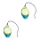 2Pièces Œufs Cristal Peints Main Vert Suspendus Pour Décor Pâques 4