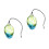 2Pièces Œufs Cristal Peints Main Vert Suspendus Pour Décor Pâques 5
