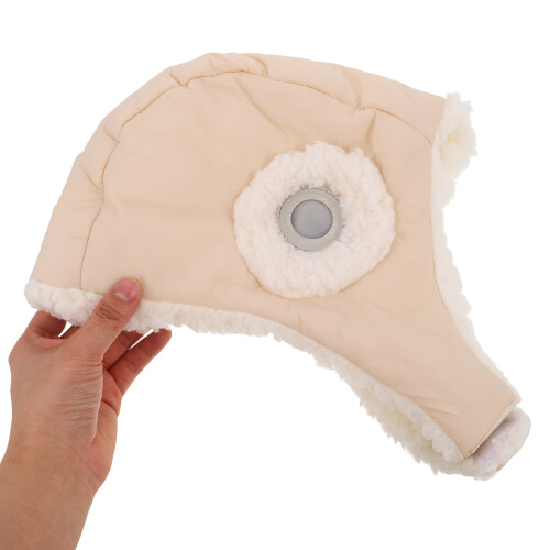 3Pièces Casquette Hiver Doublée Coton Résistante Vent Eau Beige Ski 2