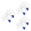 6Pcs Blue Crystal Ceiling Fan Pull Chains Durable Iron Chain Extenders 4