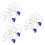 6Pcs Blue Crystal Ceiling Fan Pull Chains Durable Iron Chain Extenders 5