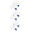 6Pcs Blue Crystal Ceiling Fan Pull Chains Durable Iron Chain Extenders 7