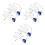6Pcs Blue Crystal Ceiling Fan Pull Chains Durable Iron Chain Extenders 9