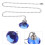 6Pcs Blue Crystal Ceiling Fan Pull Chains Durable Iron Chain Extenders 11
