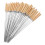 50Pièces Brochettes Barbecue Acier Inoxydable Manche Bois Multi Usage 11