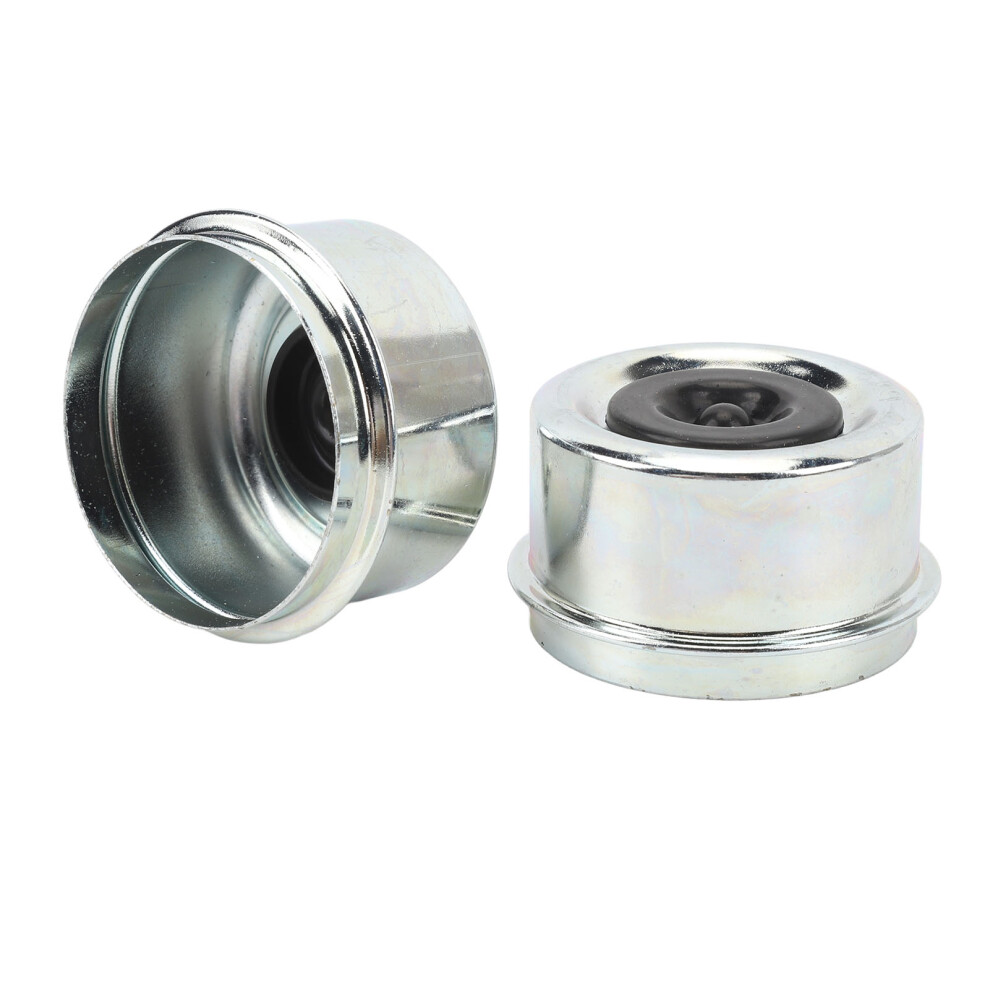 2.44In Od Steel Galvanized Dust Cap With Rubber Plugs For 5,200-6,000Lb Boat Trailers 4071384975921