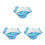 3Stk Baby Schwimmwindeln Wiederverwendbar Polyester Himmelblau 6