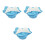 3Stk Baby Schwimmwindeln Wiederverwendbar Polyester Himmelblau 9