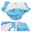 3Stk Baby Schwimmwindeln Wiederverwendbar Polyester Himmelblau 11