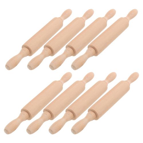 16Pcs Baking Roller Set Child Friendly Small Wooden Rolling Pins 1