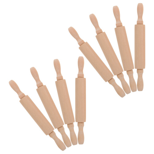 16Pcs Baking Roller Set Child Friendly Small Wooden Rolling Pins 2