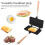 Double Sided Aluminum Sandwich Press Black Nonstick Snack Pan 8