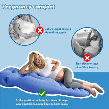 Pregnancy Mattress with Hole Inflatable Maternity Bed Stomach Sleeping,Back Pain Relief Includes Electric Pump EU Plug