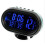 Car Digital Thermometer Clock with Voltage Meter, Dual LED Backlight, 12/24 Hour Display (Blue) 1