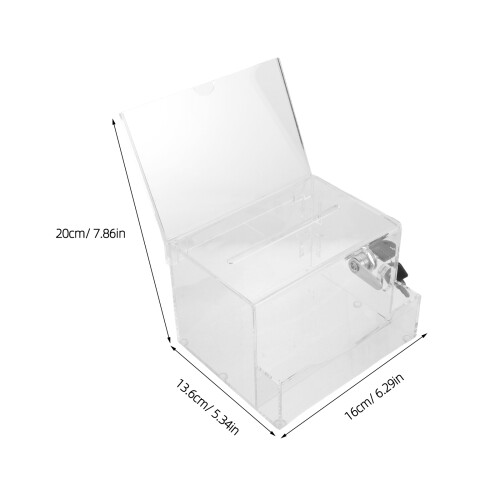 Durable Acrylic Tip Jar Lock Box for Bartenders Donation Storage 1