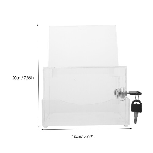 Durable Acrylic Tip Jar Lock Box for Bartenders Donation Storage 2