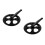 2Pcs Road Bike Crankset Durable Black Chainring Single Arm 5