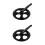 2Pcs Road Bike Crankset Durable Black Chainring Single Arm 6