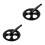 2Pcs Road Bike Crankset Durable Black Chainring Single Arm 8